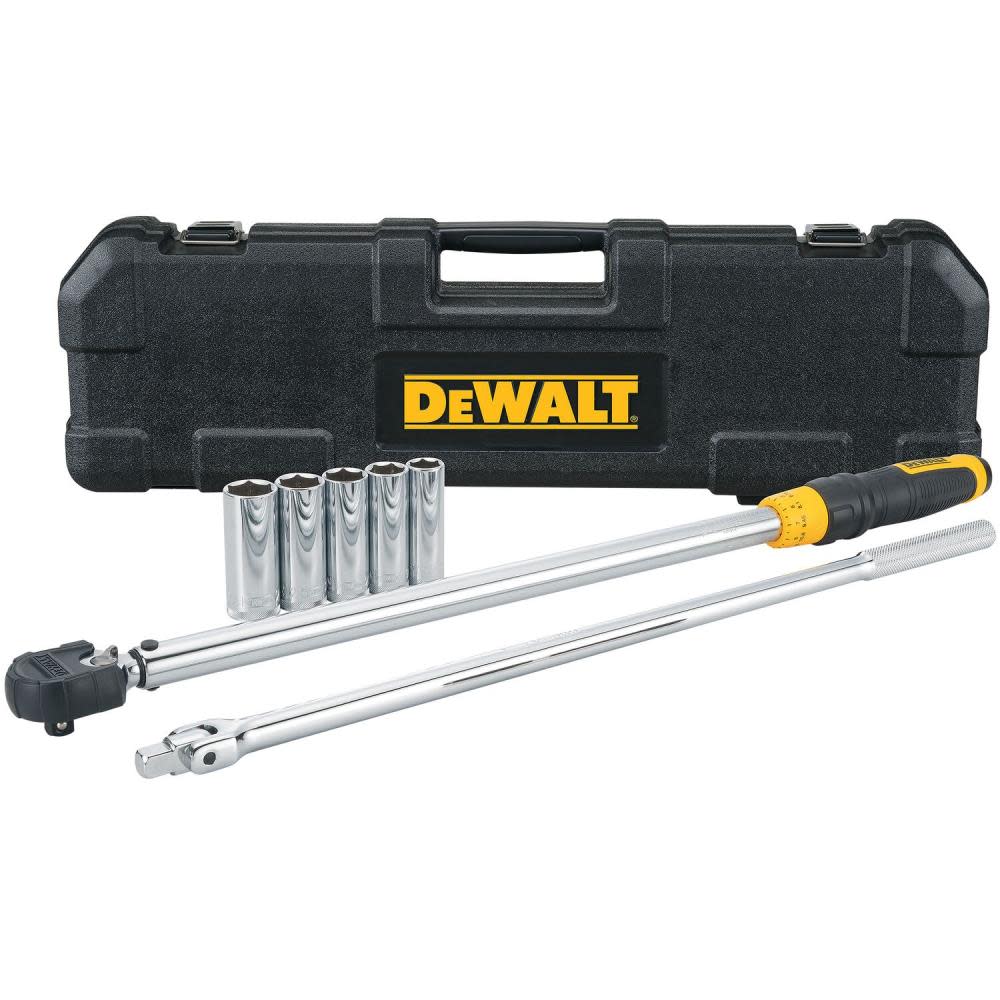 DEWALT 1/2″ Drive Torque Wrench Tire Change Kit 7pc - Flockneti