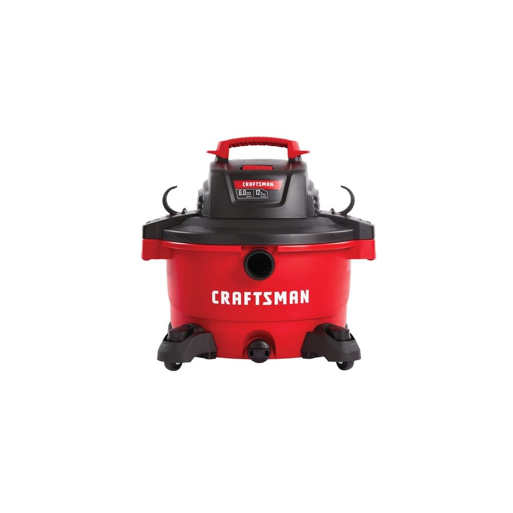 Craftsman Wet/Dry Vacuum with Attachments 12 Gallon 120V 6HP Peak - Flockneti