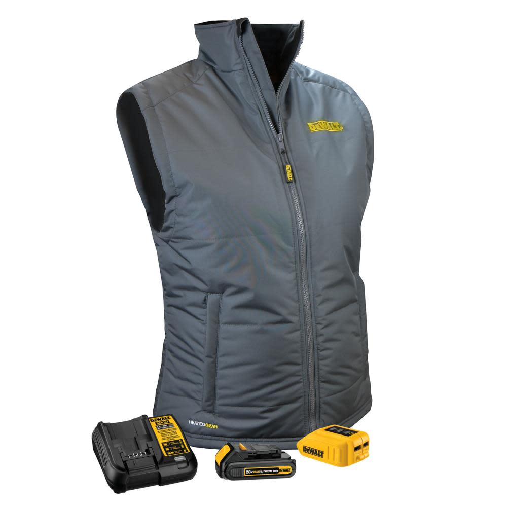 DEWALT Womens Quilted Heated Kit Vest XL - Flockneti