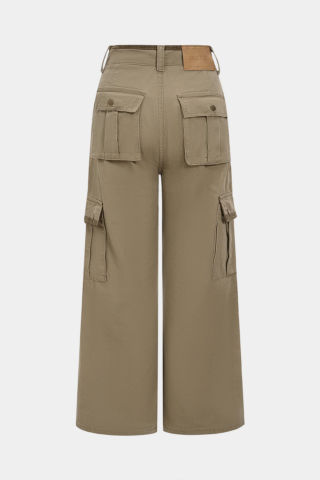 Denim Washed Pocket Wide Leg Jeans - Flockneti