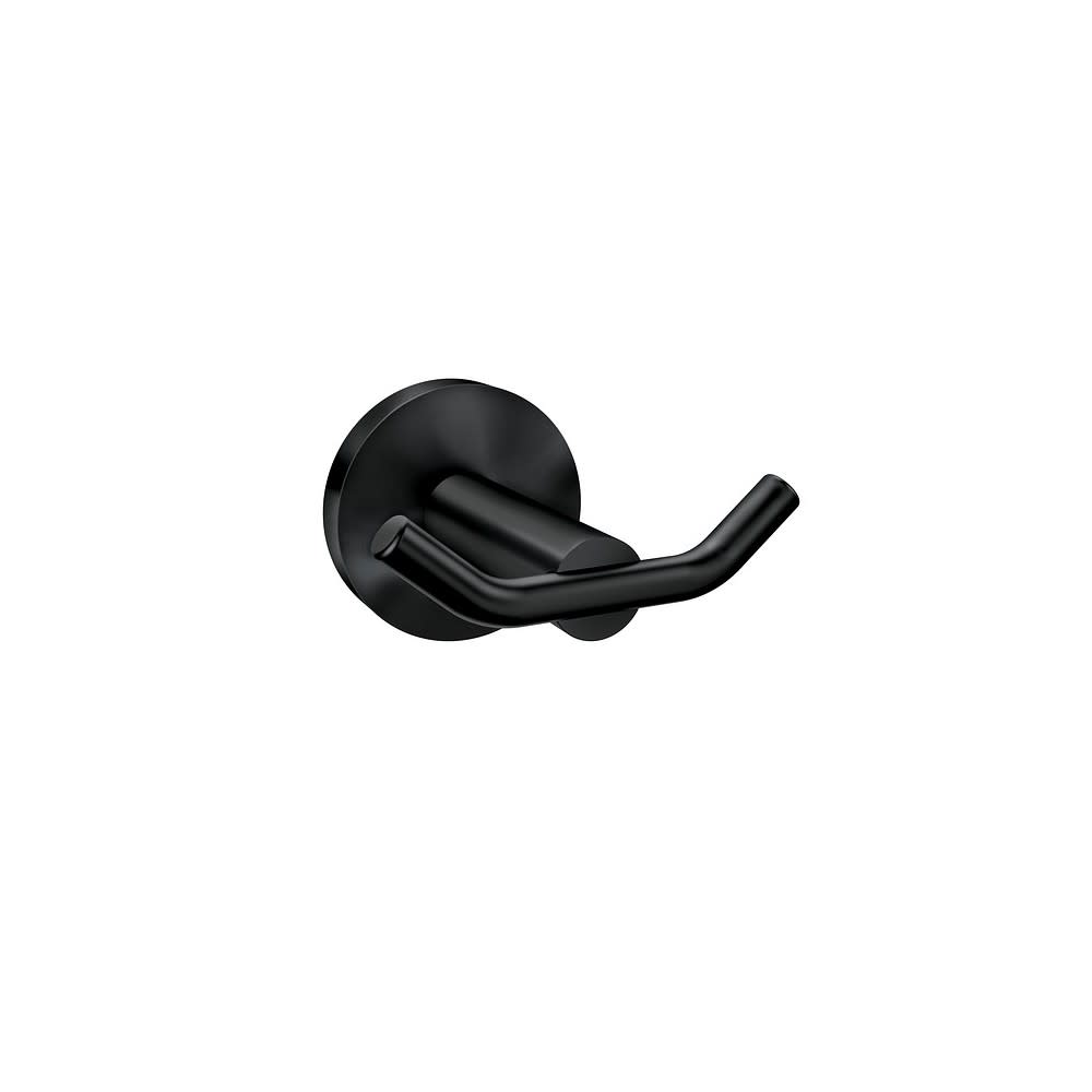 Moen Arlys 3″ Double Robe Hook Matte Black Zinc - Flockneti