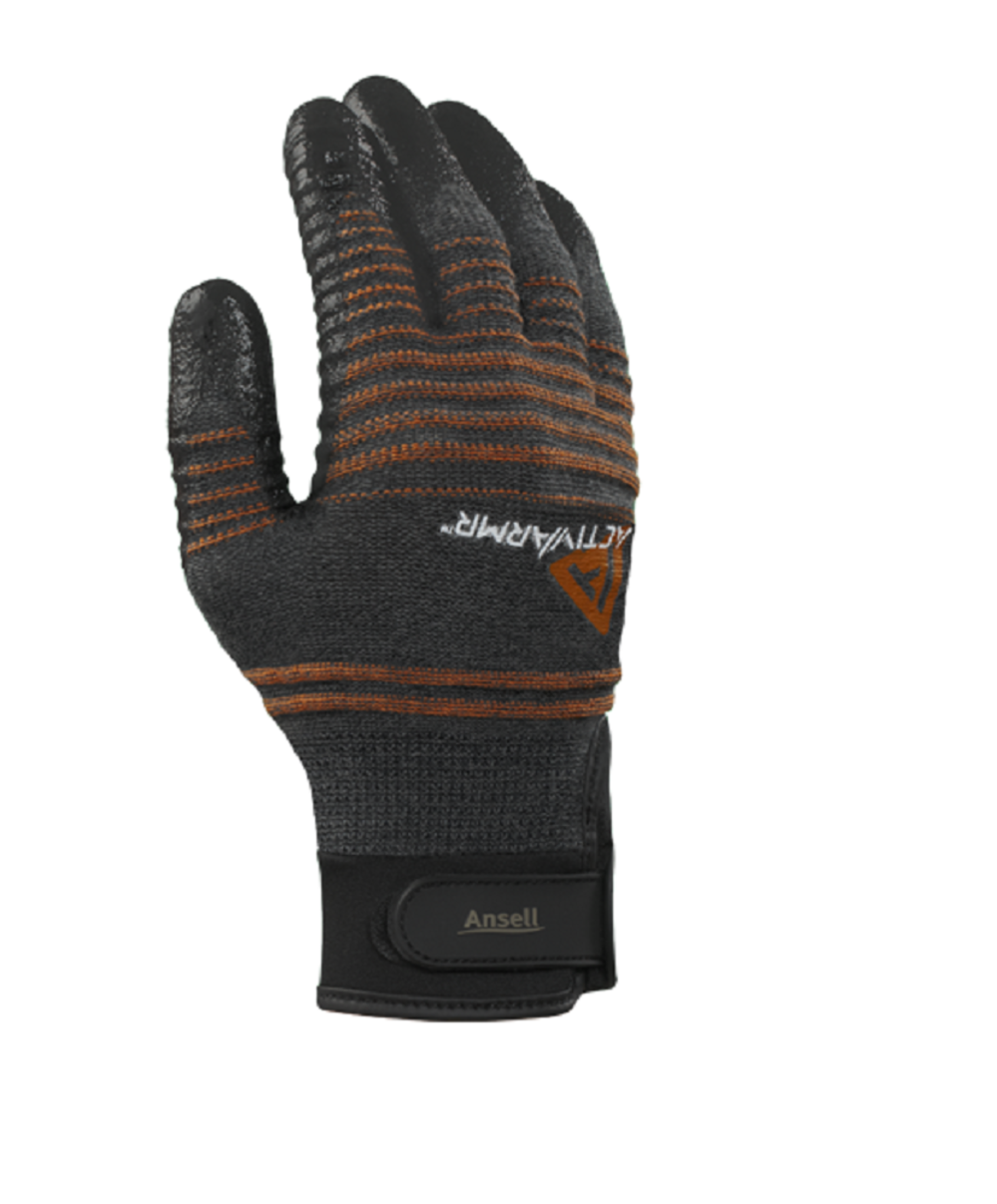 Ansell Protective Products ActivArmr X-Large Black Foam Nitrile Cut Resistant Gloves - Flockneti