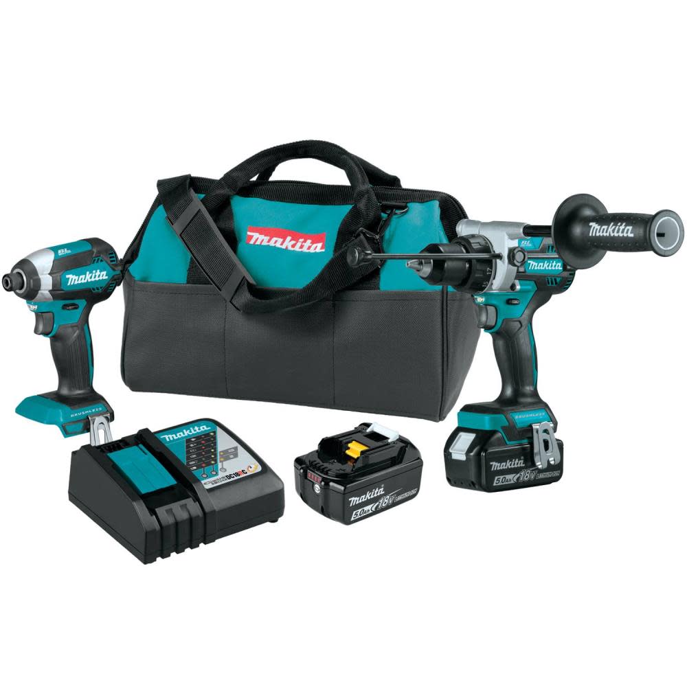 Makita 18V LXT 2pc Combo Kit Lithium Ion Brushless Cordless - Flockneti