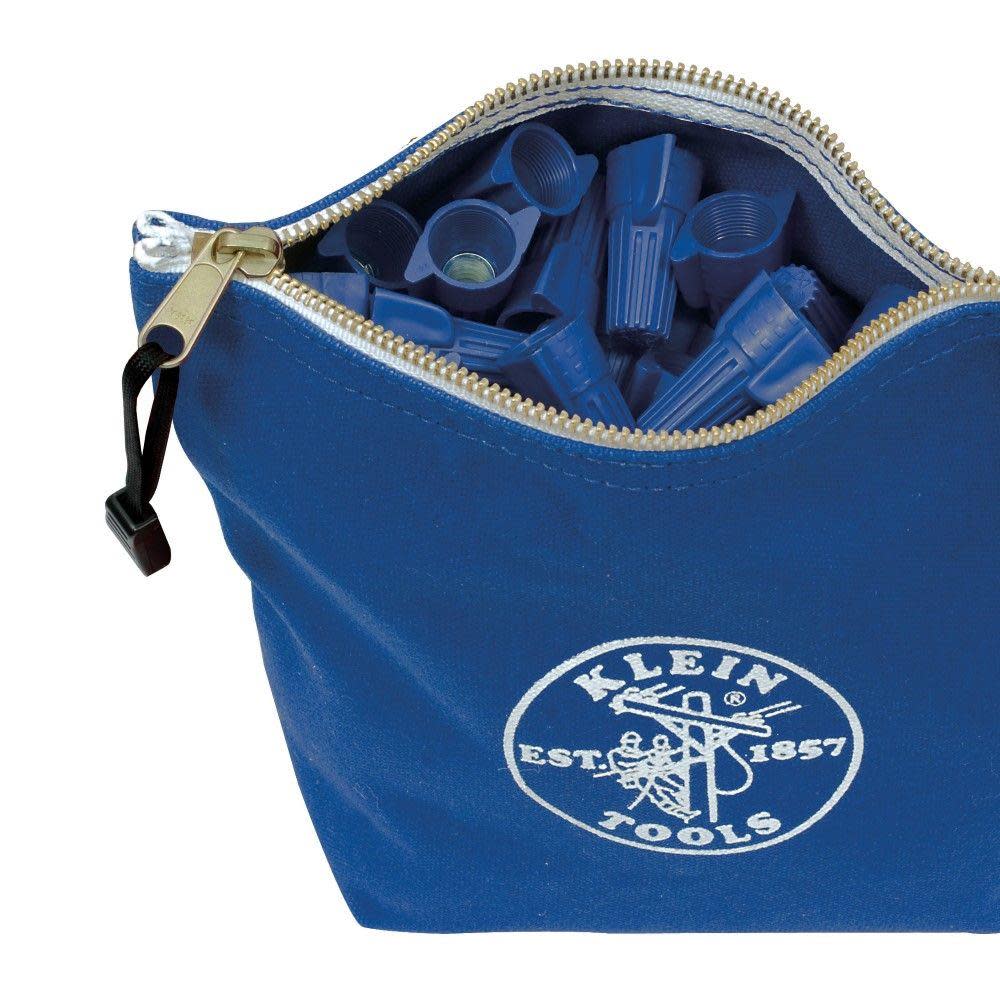 Klein Tools Canvas Zipper Bag Consumables Blue - Flockneti