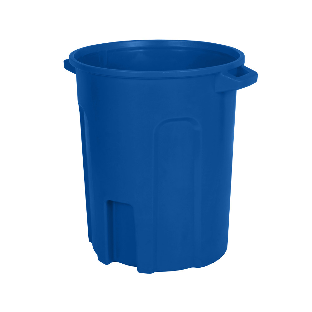 Toter 55 Gallon Round Trash Can with Lift Handle Blue - Flockneti