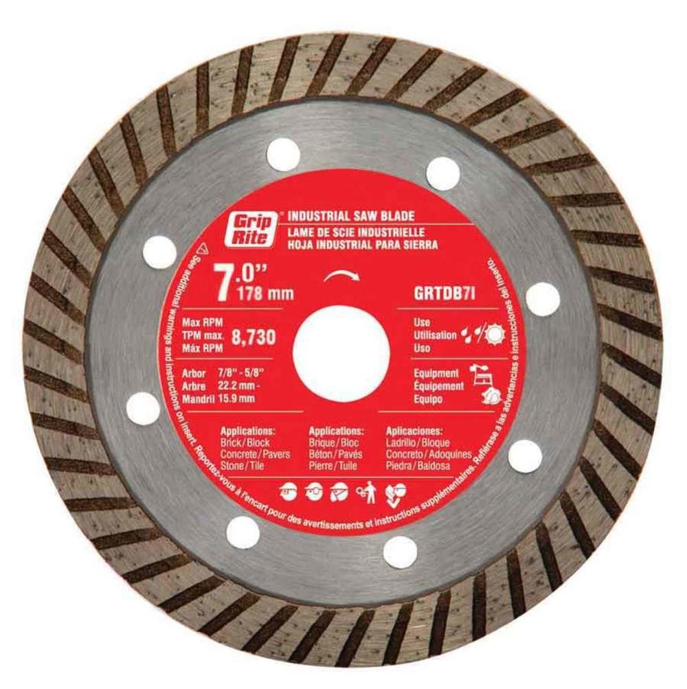Grip Rite 7-in Wet or Dry Segmented Diamond Circular Saw Blade - Flockneti