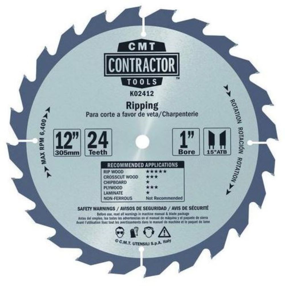 CMT 12″ 24 Tooth Ripping Saw Blade - Flockneti