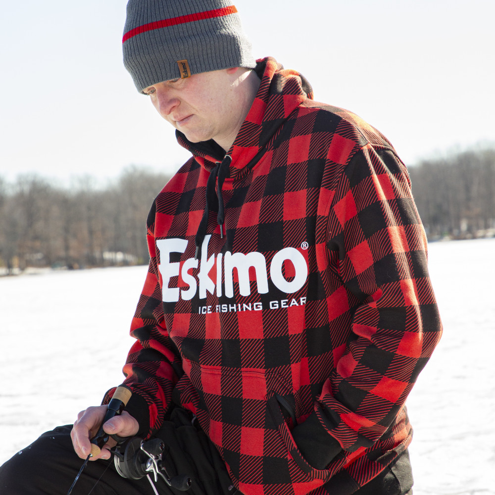 Eskimo Buffalo Plaid Cotton Hoodie Large - Flockneti