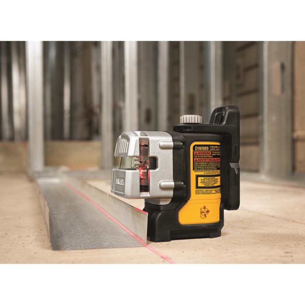 DEWALT DW089K – Self Leveling 3 Beam Line Laser (DW089K) - Flockneti