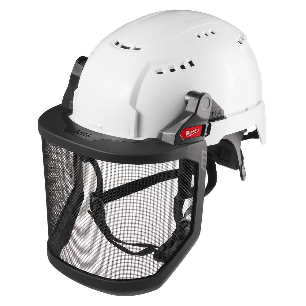 Milwaukee BOLT Full Face Shield Metal Mesh Compatible with Safety Helmet No Brim - Flockneti