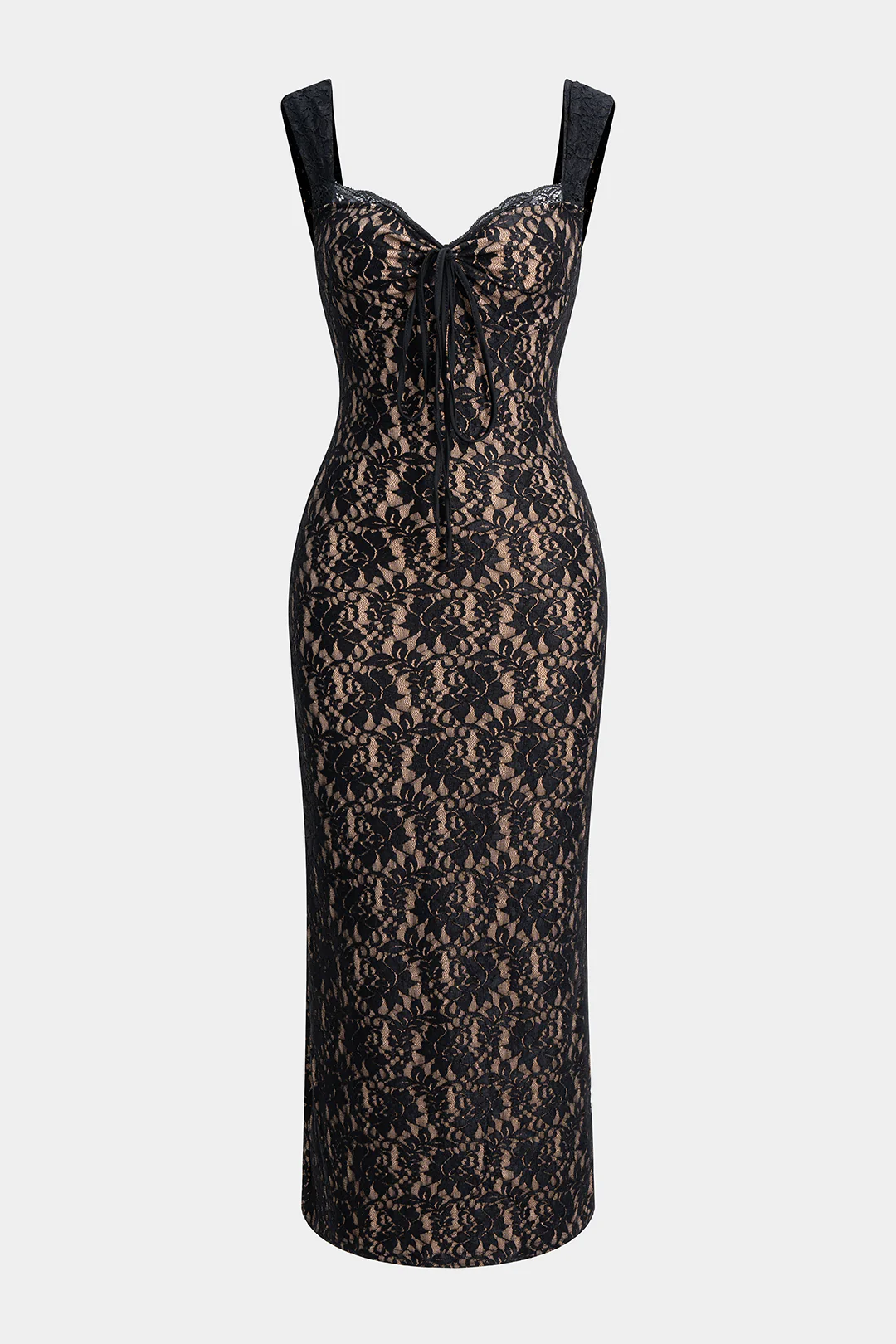 Lace Slip Sleeveless Maxi Dress - Flockneti