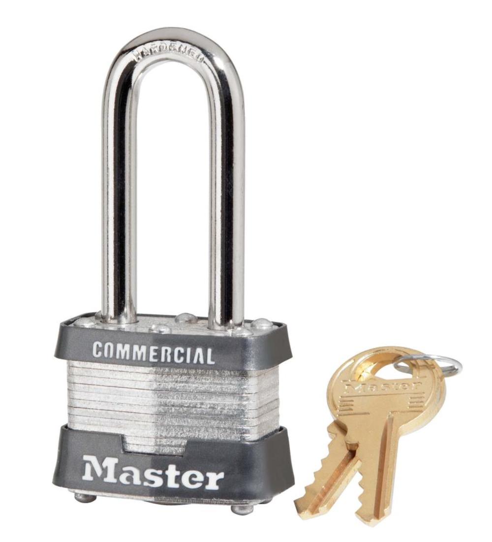 Master Lock 1-9/16 In. (40mm) Wide Laminated Steel Pin Tumbler Padlock with 2 In. (51mm) Shackle Keyed Alike – 3KALH - Flockneti