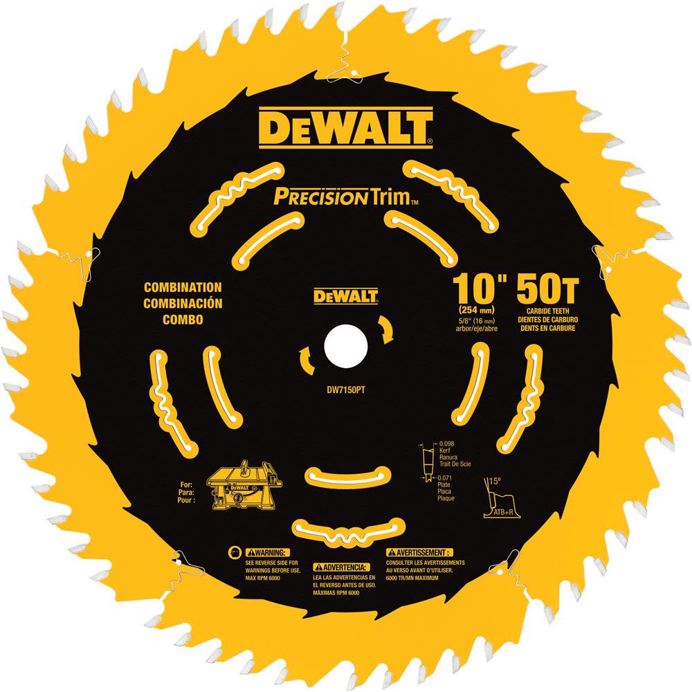 DEWALT 10-in 50T Combination Saw Blade - Flockneti
