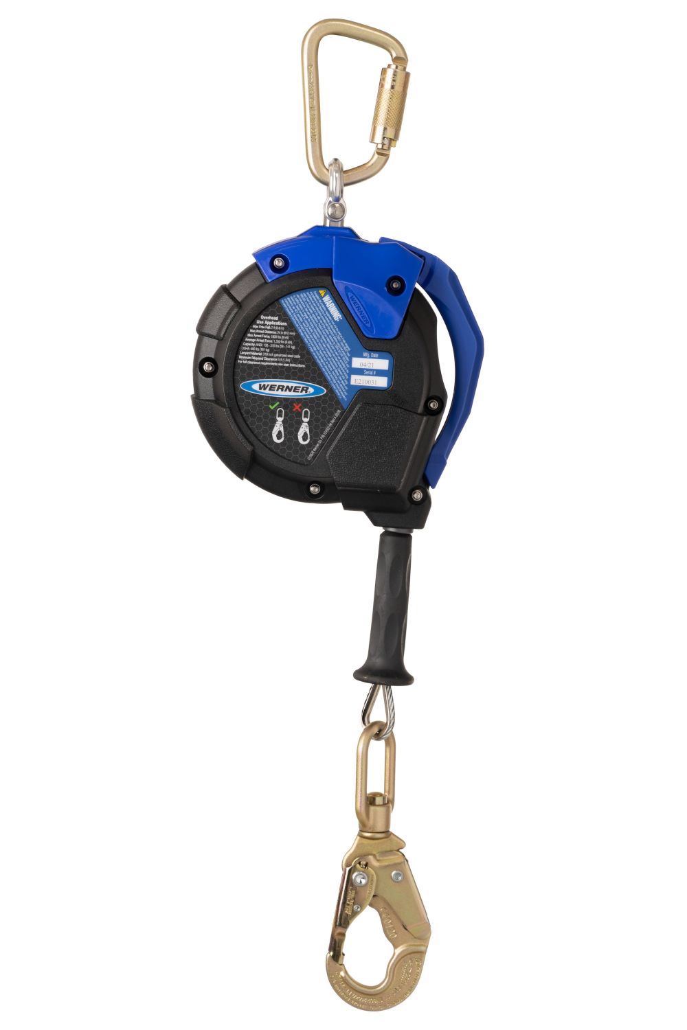 Werner 20′ Max Patrol Self-Retracting Lifeline Galvanized Cable - Flockneti