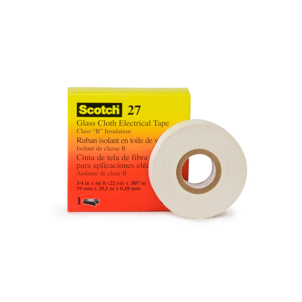 3M Scotch Electrical Tape 0.5″ x 66′ White Glass Cloth - Flockneti