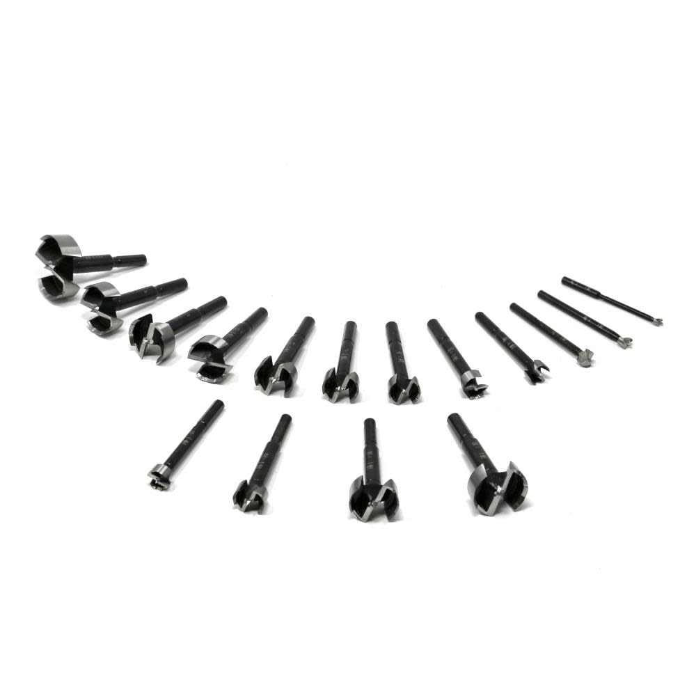 Fisch Black Shark Forstner Bit 16 Pcs Set 15-35 mm & 1/4-2 inches - Flockneti