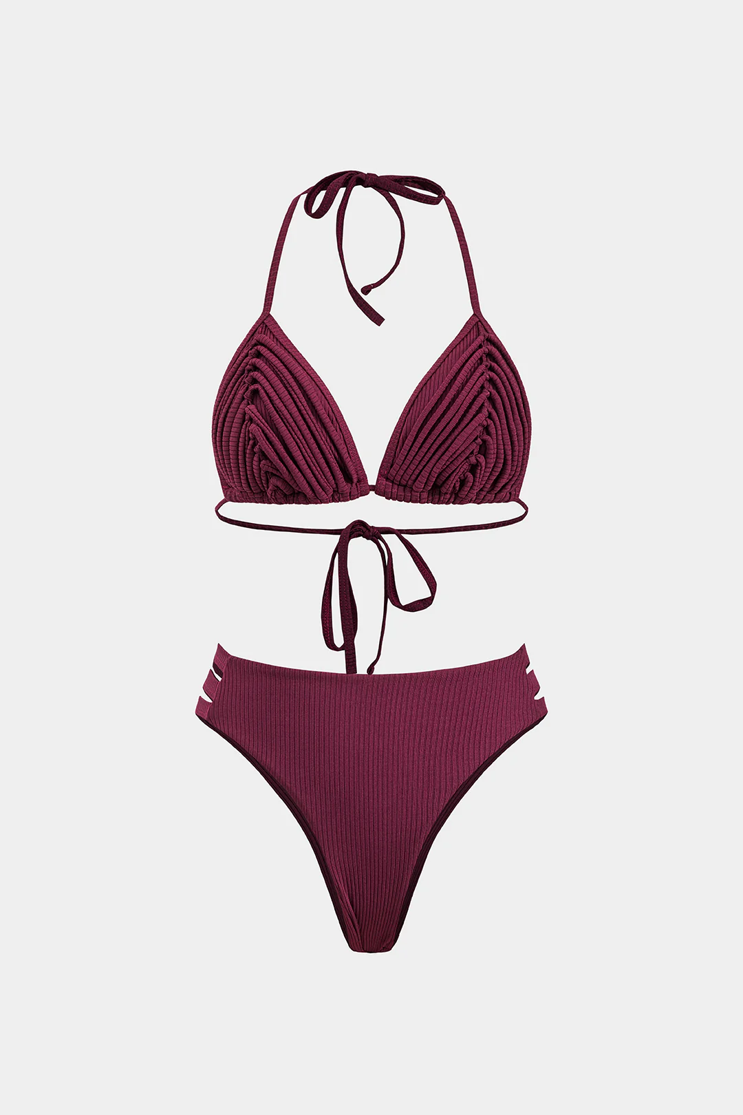 Backless Strappy Bikini Set - Flockneti