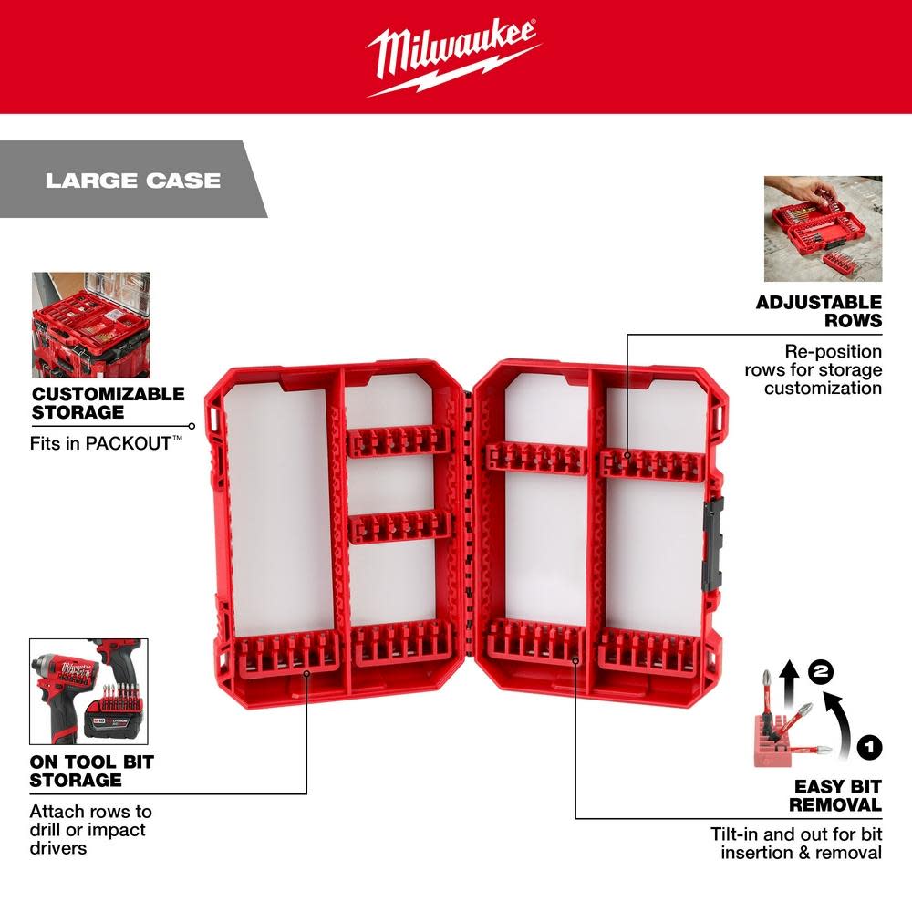 Milwaukee Customizable Large Case for Impact Driver Accessories - Flockneti