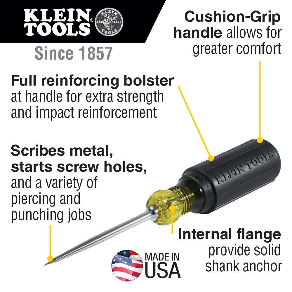 Klein Tools Cushion-Grip Scratch Awl - Flockneti