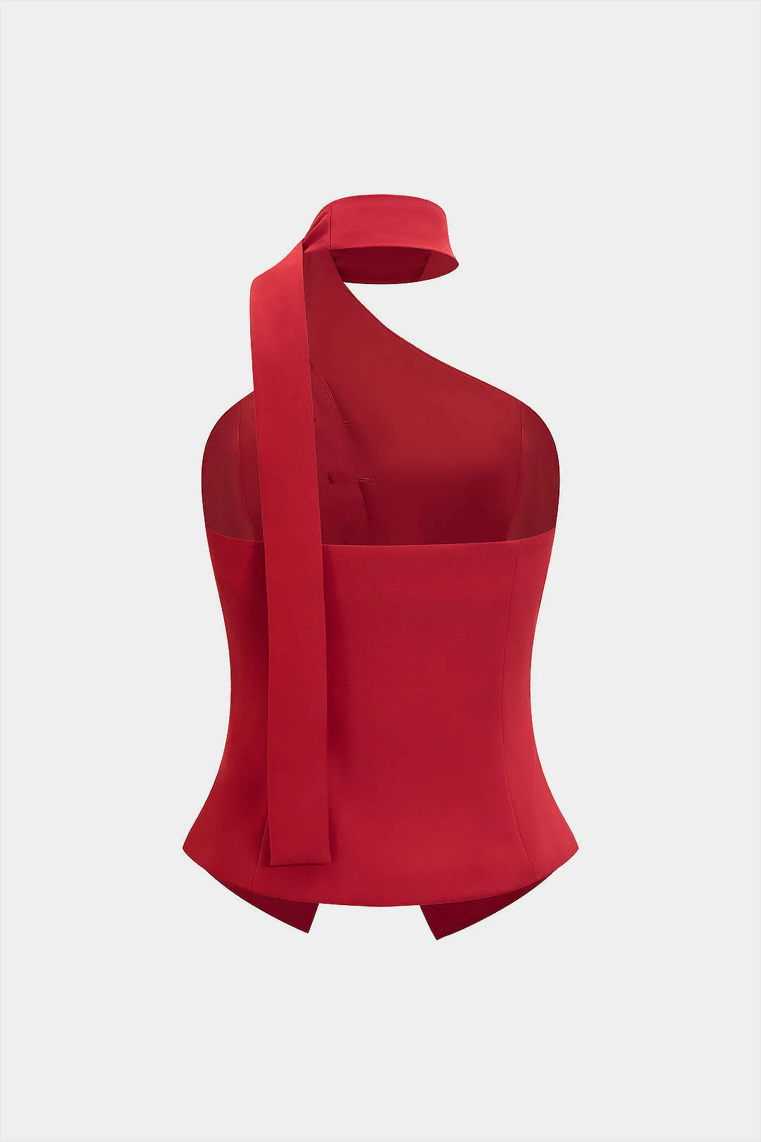 Button Halter Neck Backless Tank Top - Flockneti