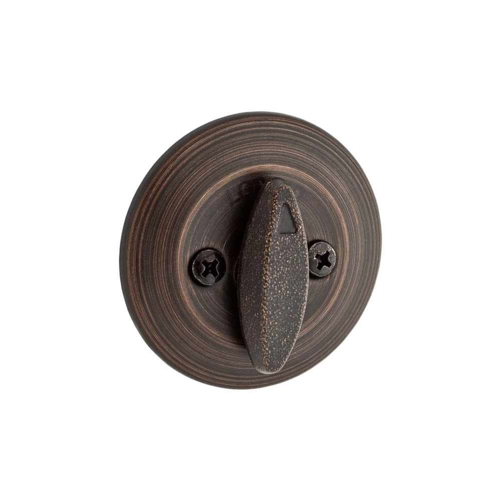 Kwikset Venetian Bronze Single Cylinder Deadbolt with Pin & Tumbler - Flockneti