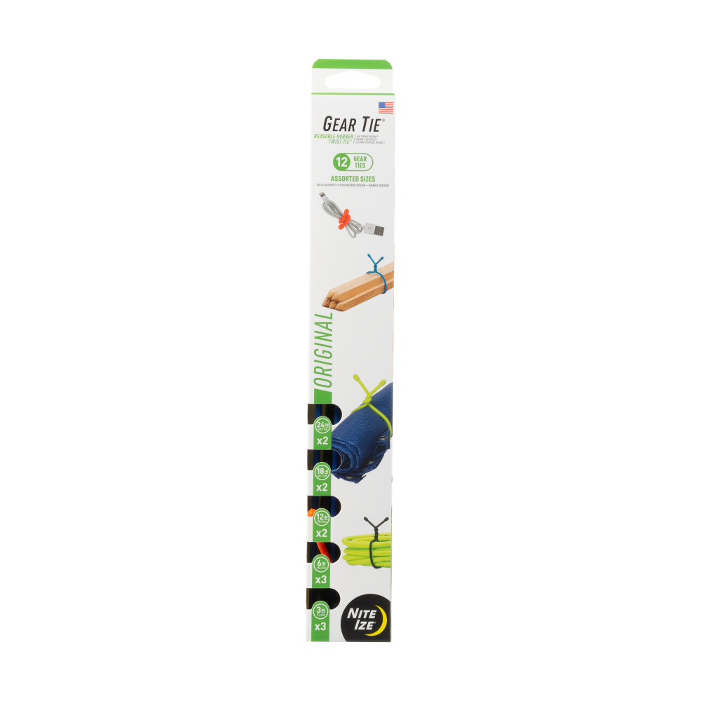 Nite Ize Gear Tie Reusable Rubber Twist Tie Assortment 12pk - Flockneti