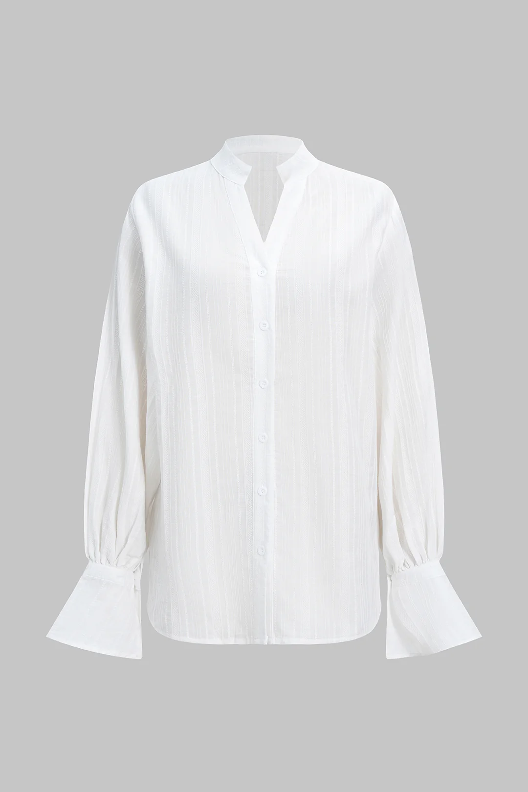 Texture Button Long-Sleeve Shirt - Flockneti