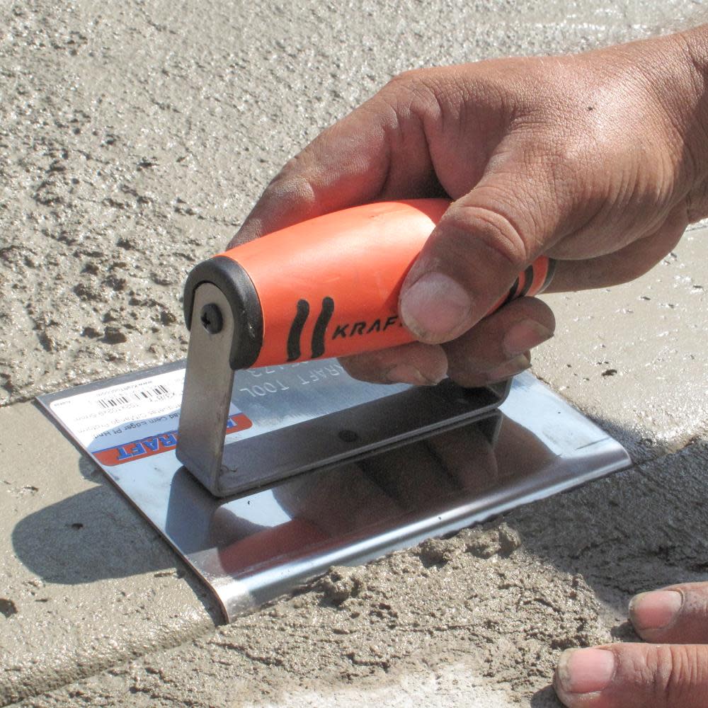 Kraft Tool Co 6″ x 4″ 1/2″ R 5/8″ L Cement Edger - Flockneti