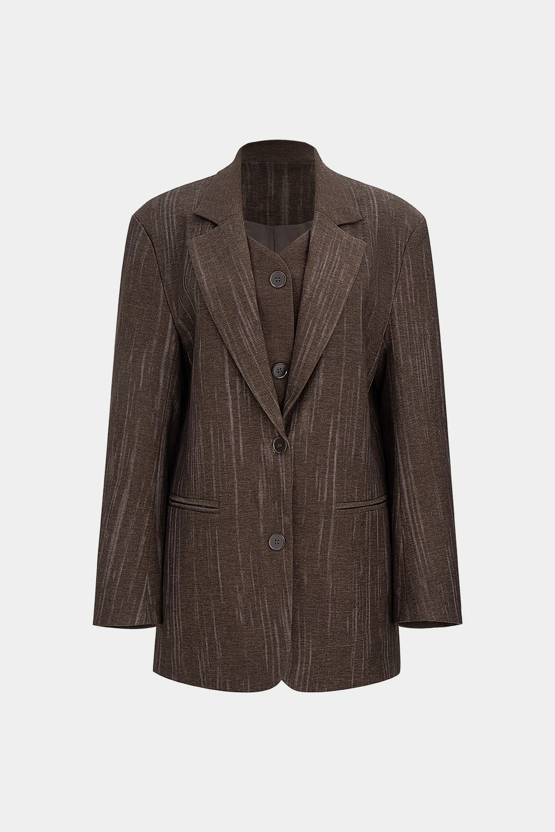 Graphic Print Single-Breasted Blazer - Flockneti