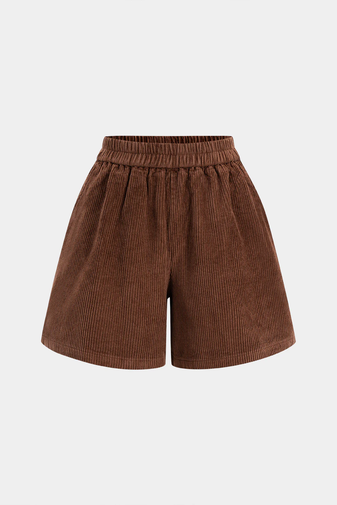 Corduroy High Waist Wide Leg Shorts - Flockneti