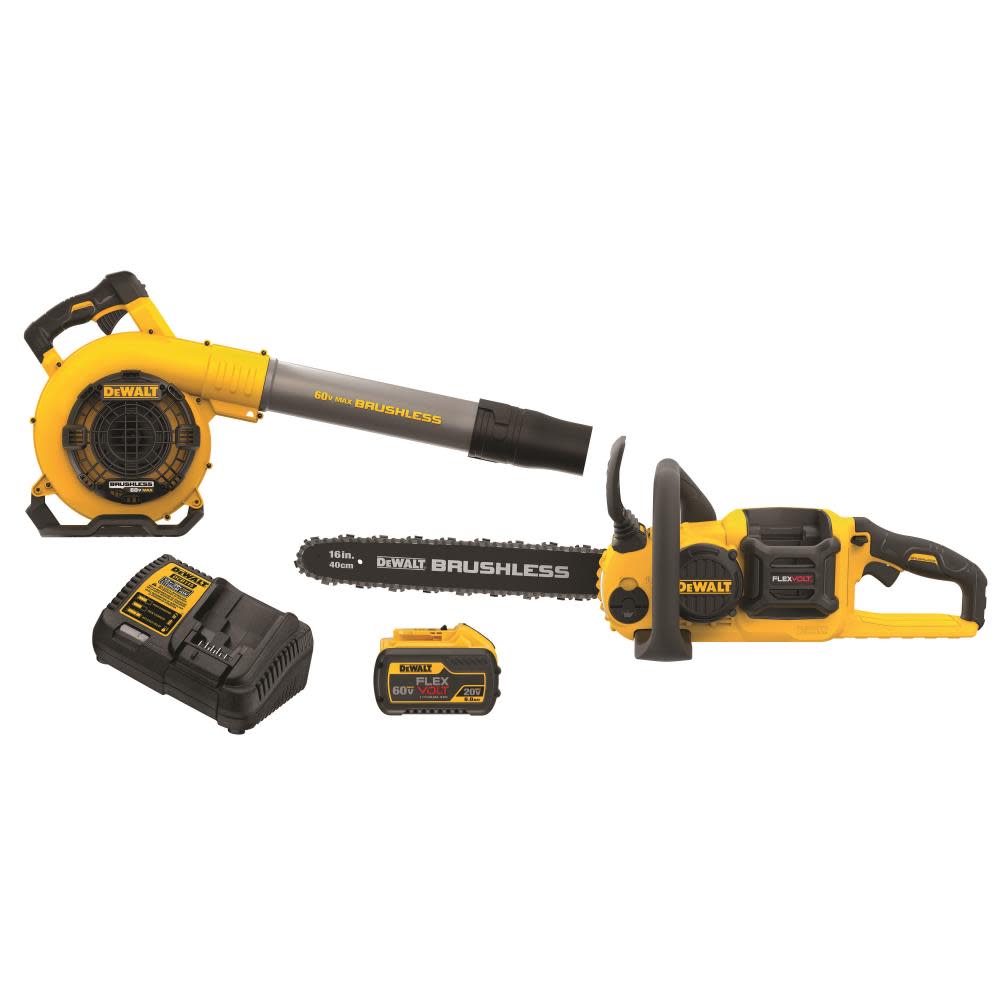DEWALT 60V MAX* Brushless Chainsawith Blower Combo Kit - Flockneti