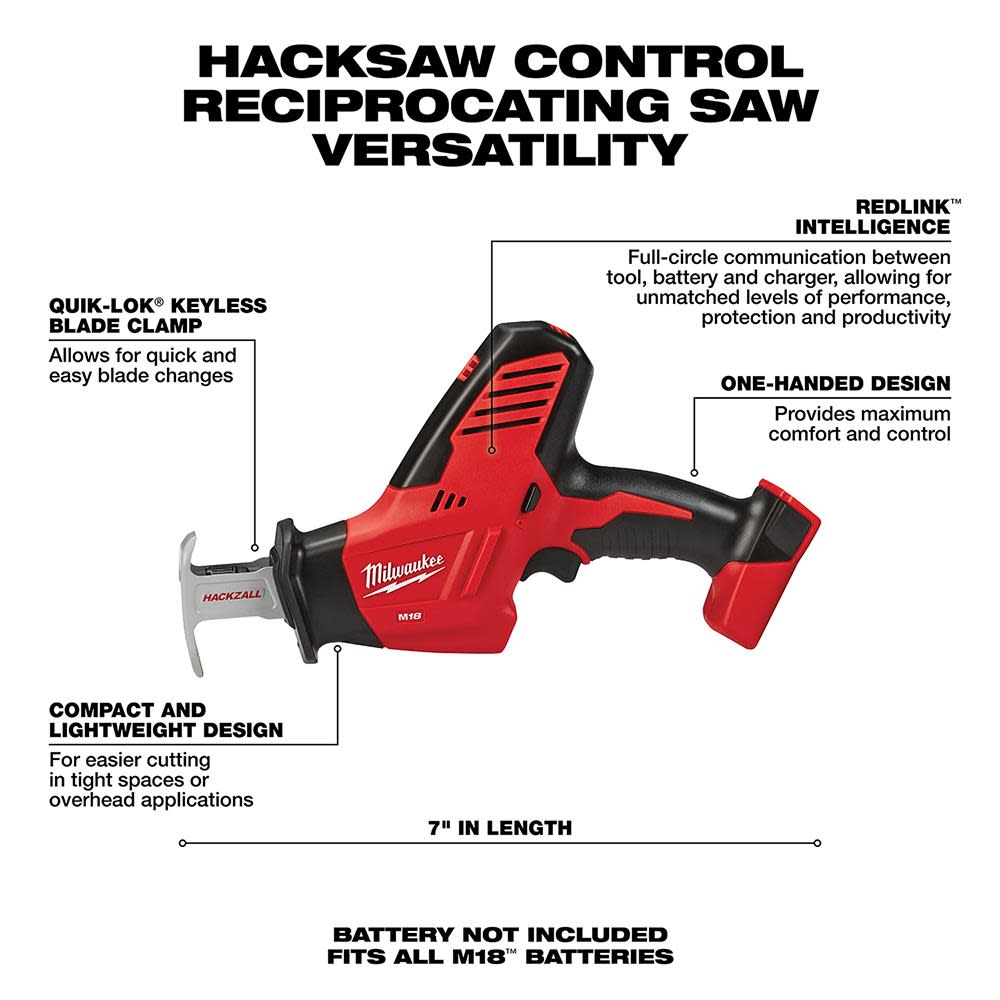 Milwaukee M18 HACKZALL Reciprocating Saw - Flockneti