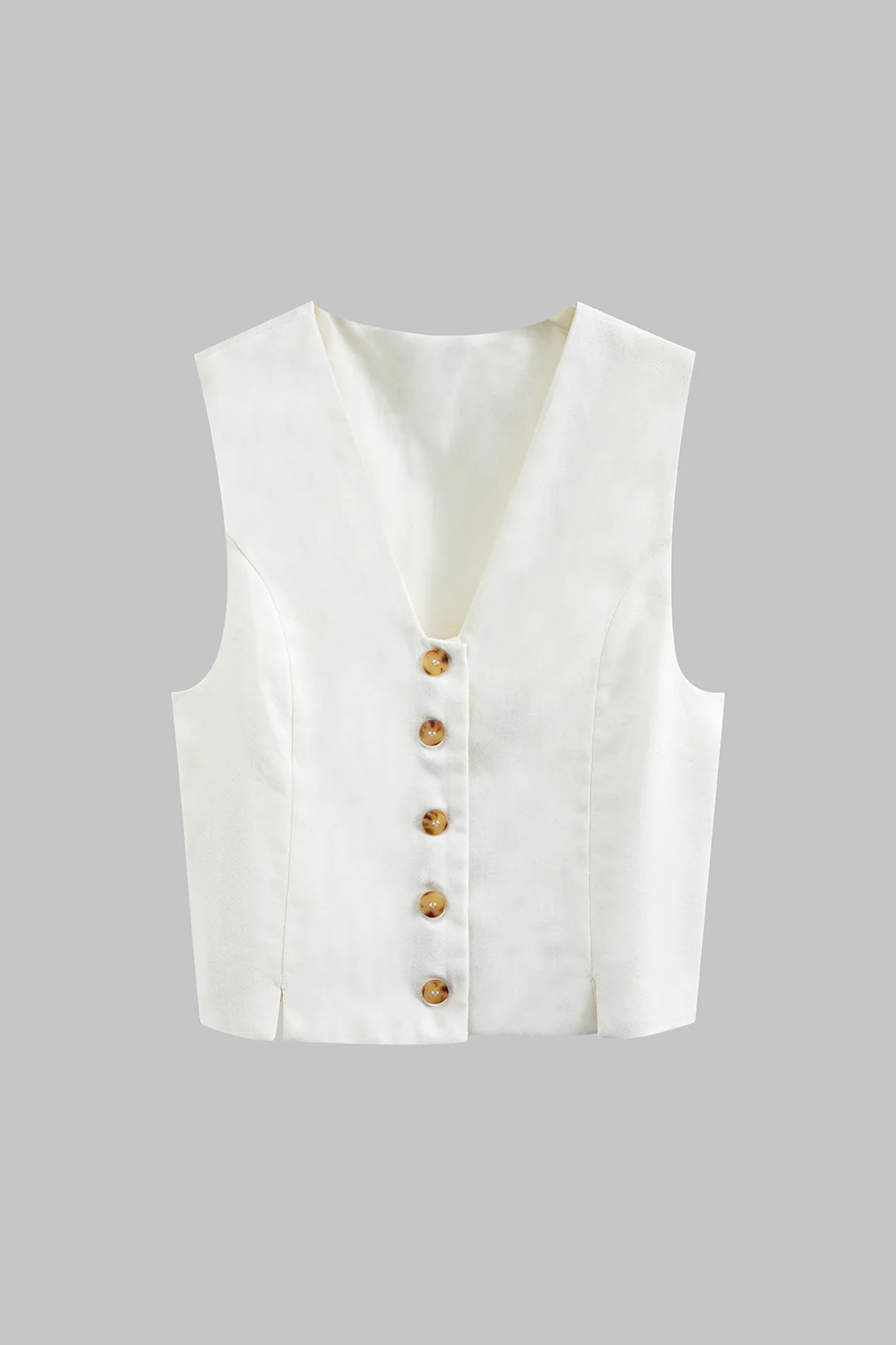 V-Neck Button Vest - Flockneti
