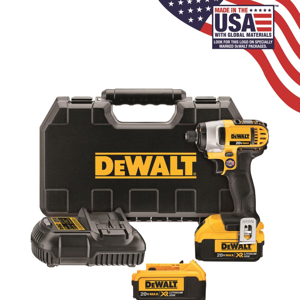 DEWALT 20V MAX Lithium Ion Impact Driver Kit - Flockneti