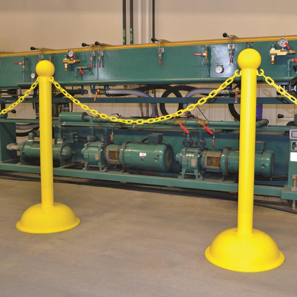 Mr Chain Yellow Heavy Duty Stanchion (2 Pack) - Flockneti