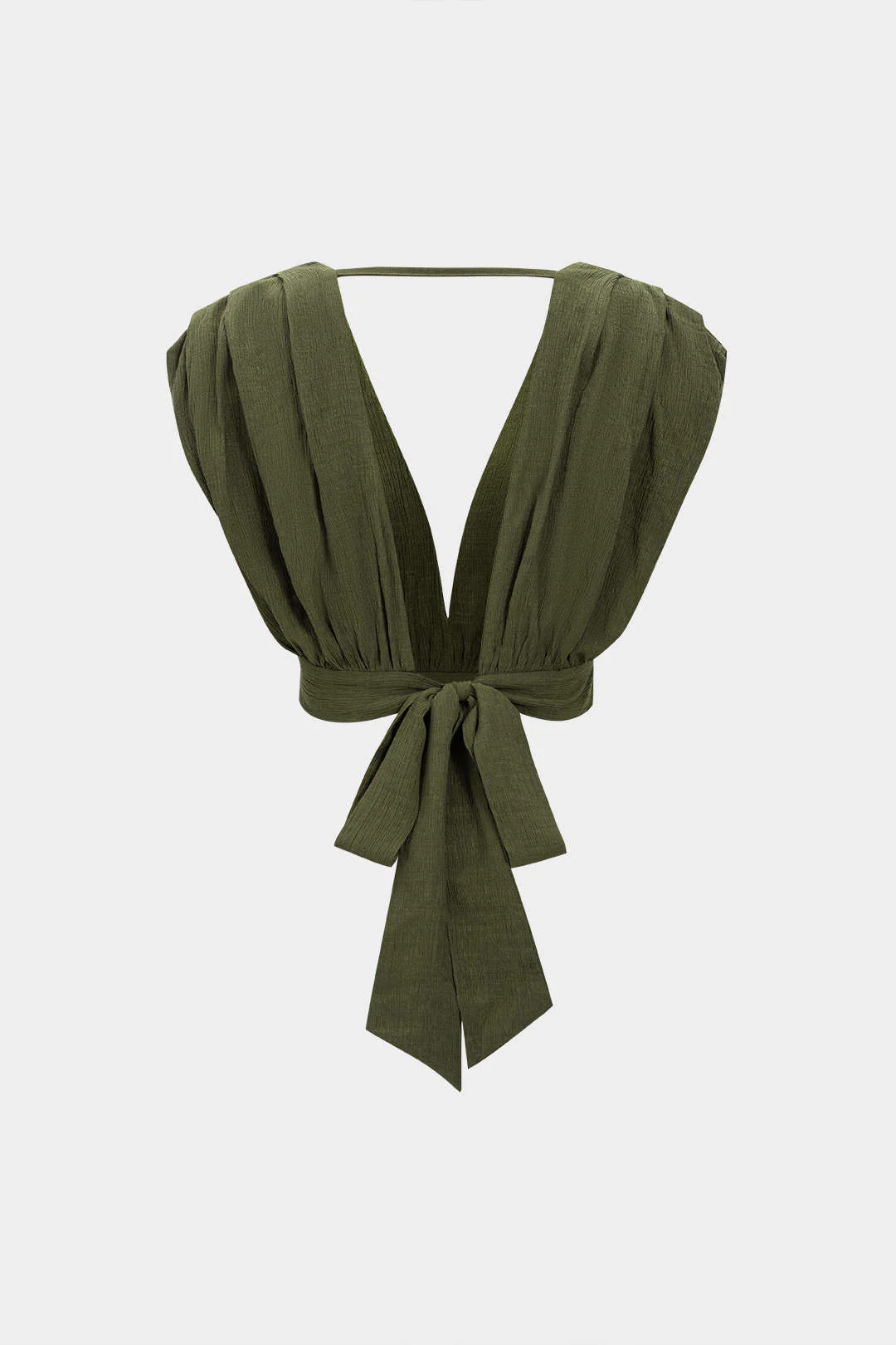 V-Neck Tie-Back Backless Tank Top - Flockneti