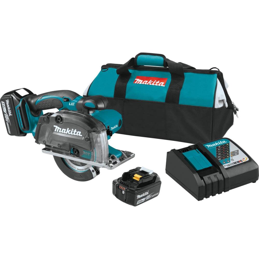 Makita 18V LXT Lithium-Ion Cordless 5-3/8″ Metal Cutting Saw Kit (5.0Ah) - Flockneti