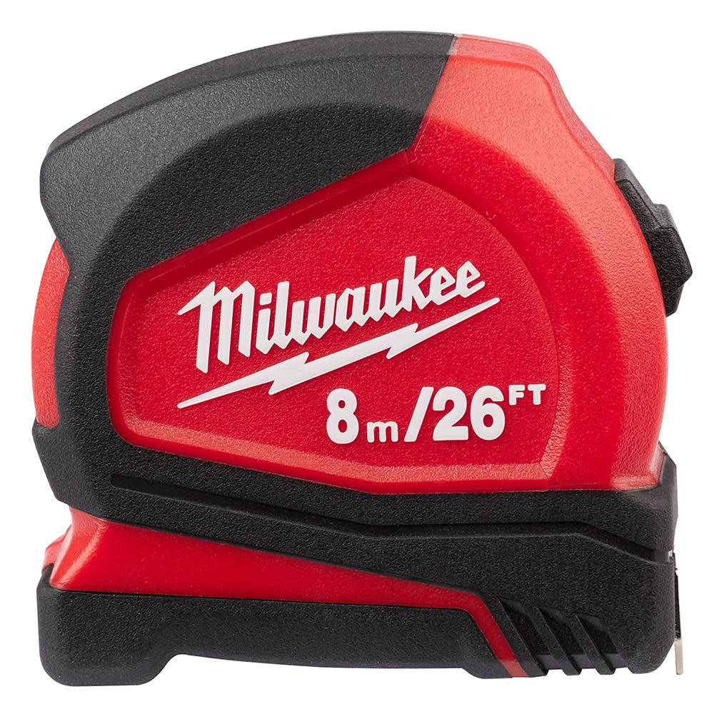 Milwaukee 8 m/26 ft. Compact Tape Measure - Flockneti