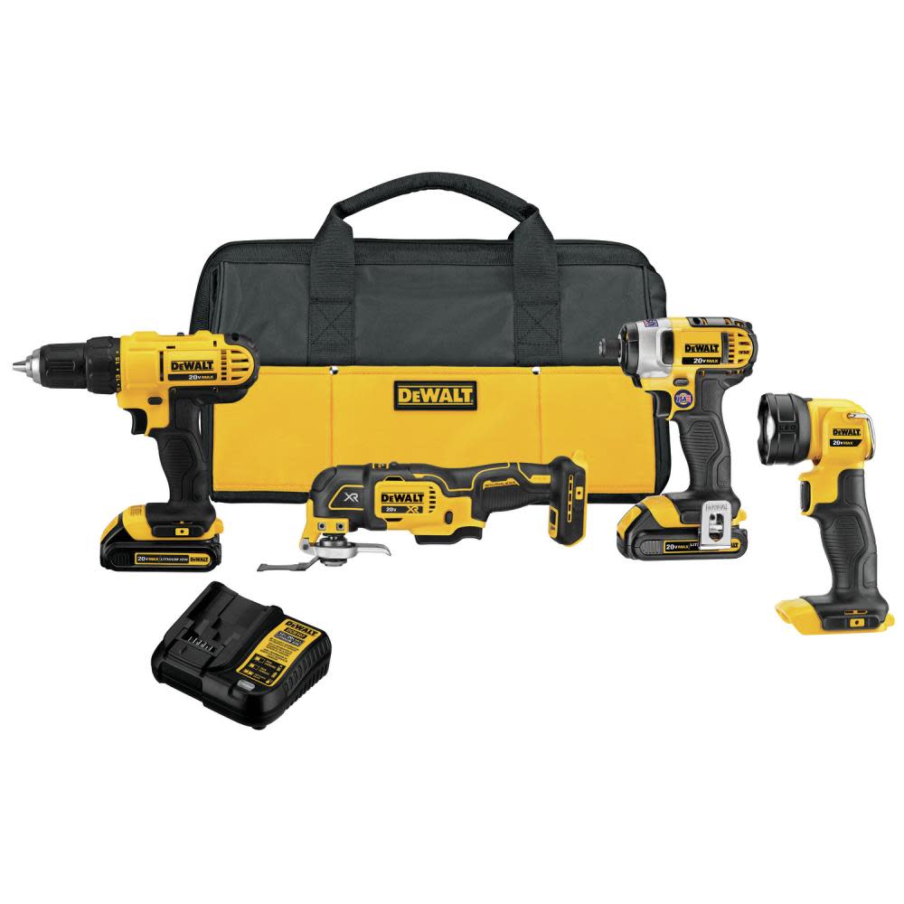 DEWALT 20V MAX 4pc Cordless Combo Kit - Flockneti