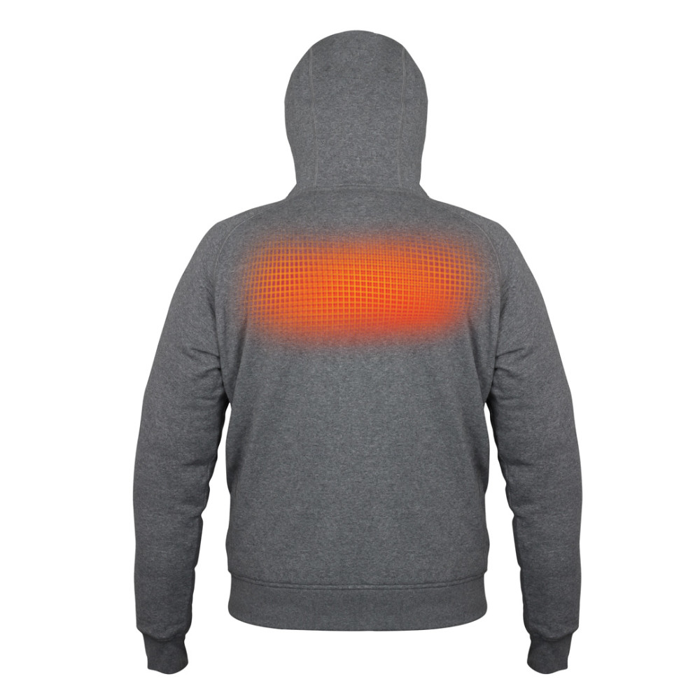 Mobile Warming Phase Heated Hoodie Sweatshirt 12 Volt Mens Grey Medium - Flockneti