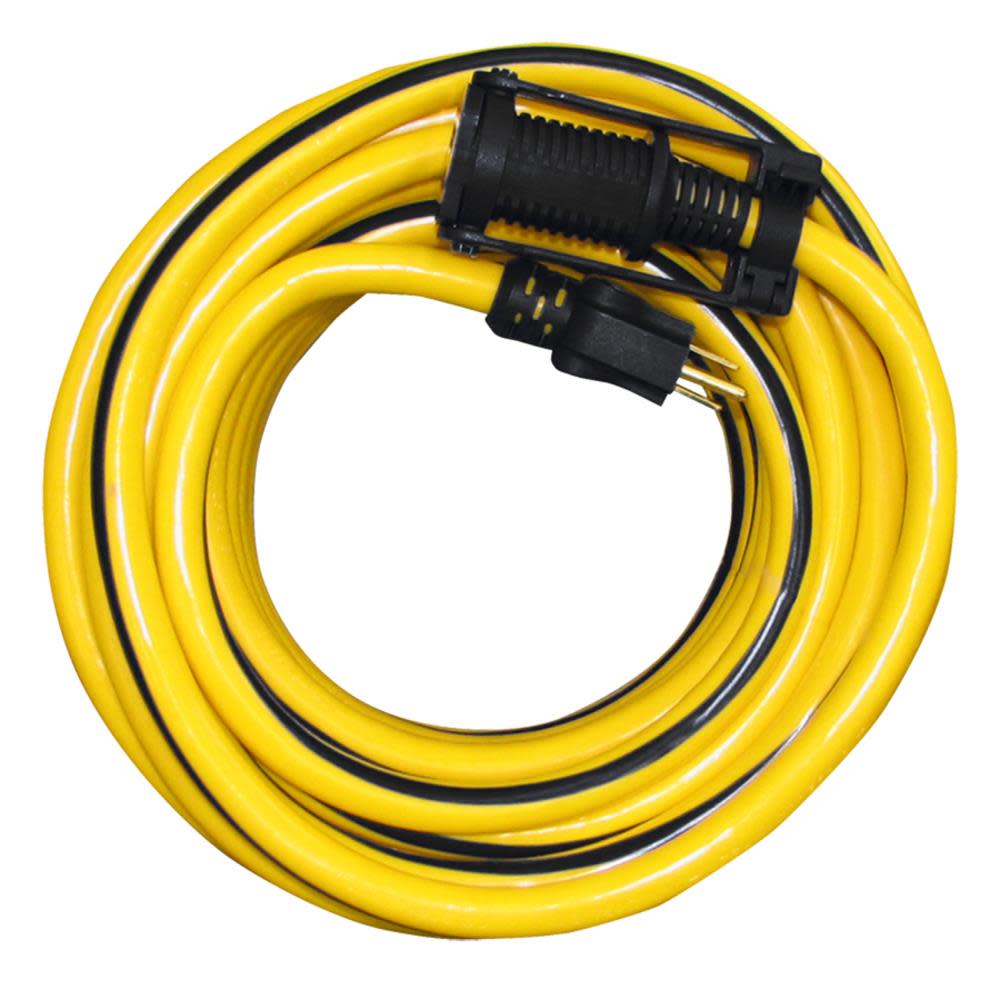 Voltec 50 Ft. 15 Amp 300V 10-Gauge Yellow Outdoor Extension Cord - Flockneti