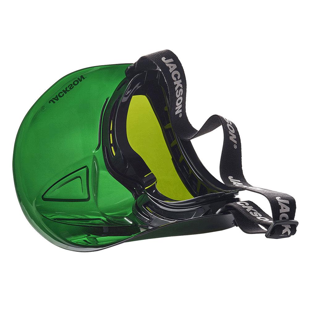 Jackson Safety GPL550 Premium Goggle with Detachable Face Shield Shade 5 IR Lens Anti-Fog Coating Green Frame - Flockneti