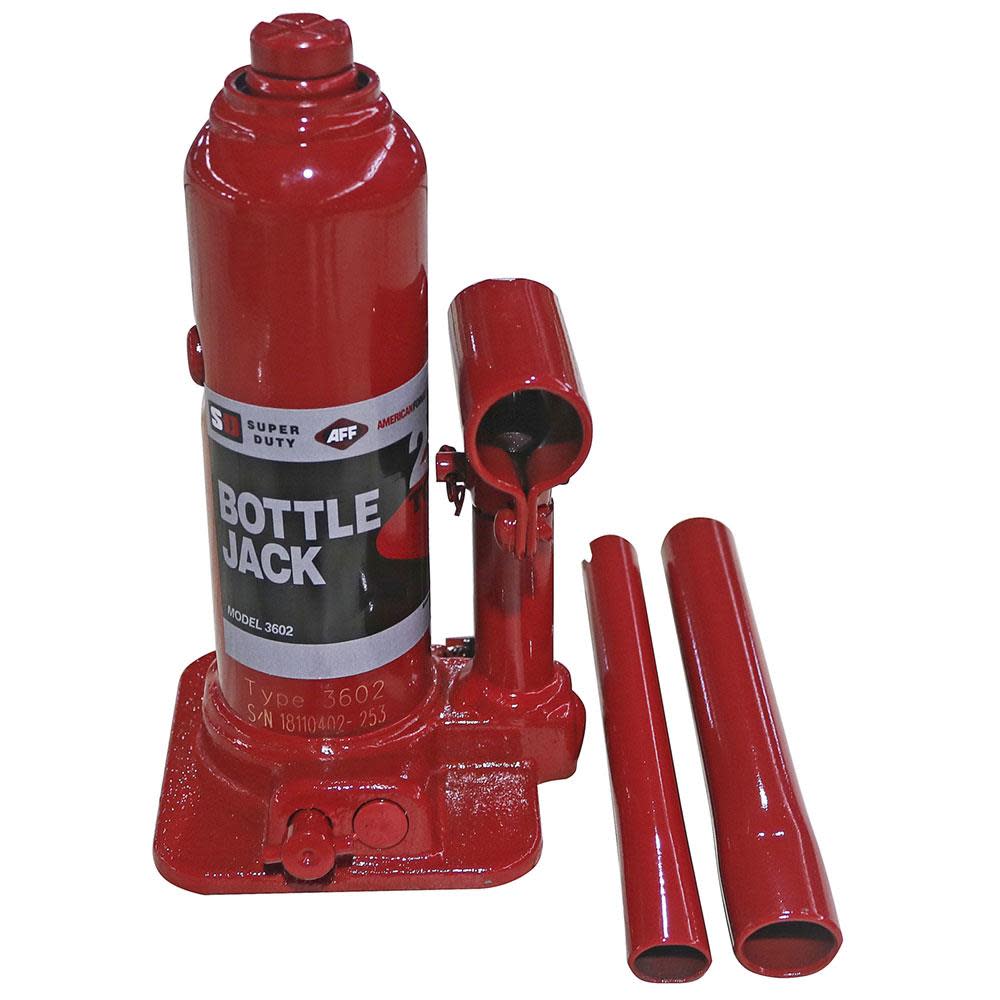 American Forge Super Duty 2 Ton Hydraulic Bottle Jack Manual Welded Cylinder - Flockneti