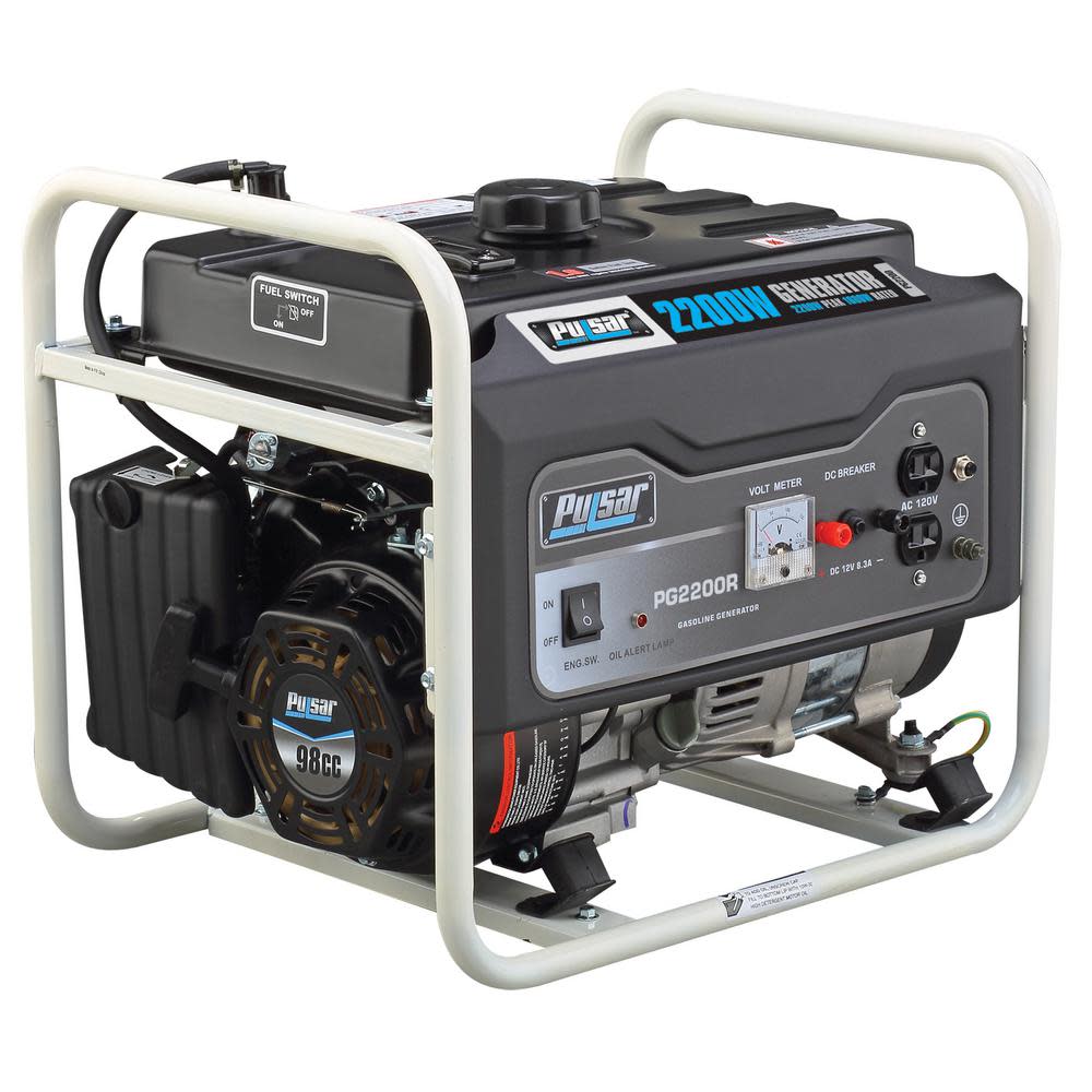 Pulsar Products Generator 120V 2200W 98cc 4 Stroke Gasoline Portable - Flockneti