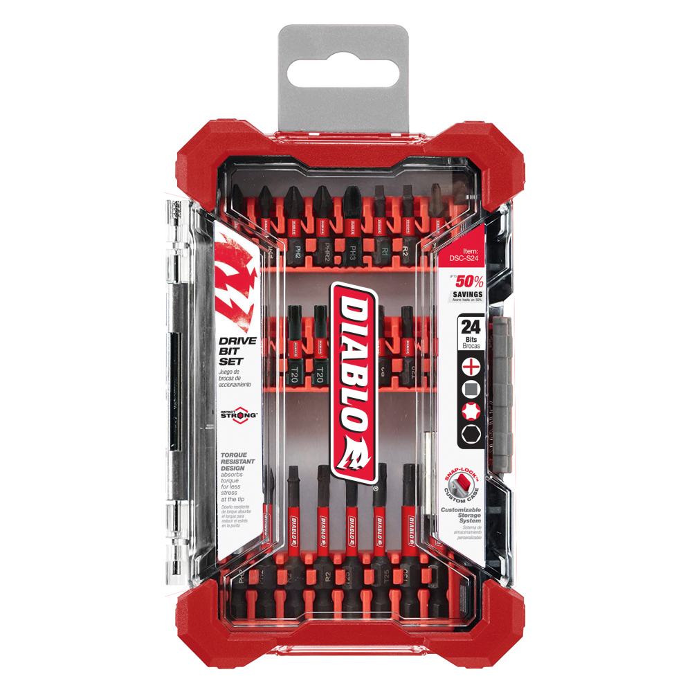 Diablo Tools Screwdriving Bit Set 24pc - Flockneti