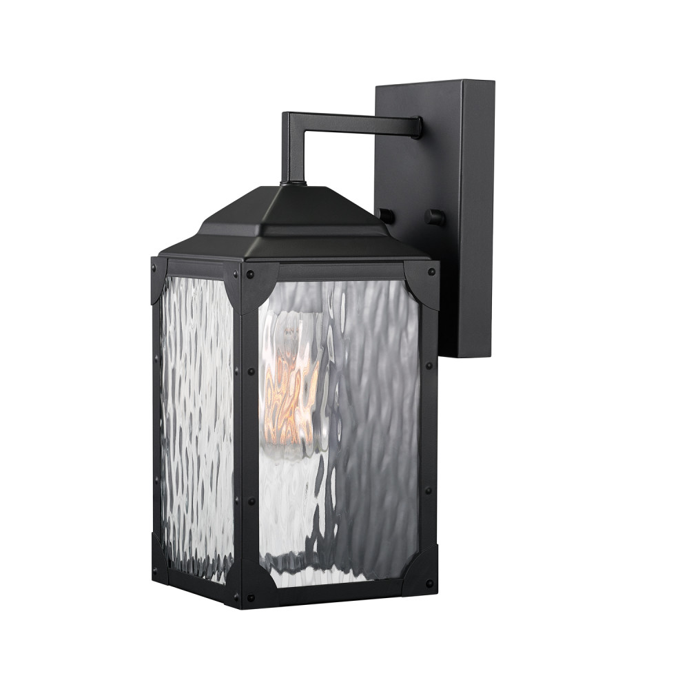 Globe Electric Miller Wall Sconce Black Modern Outdoor Downlight - Flockneti