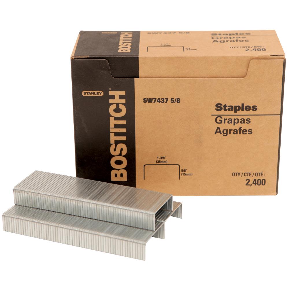 Bostitch 2400-Qty 5/8 In. Leg 1-3/8 In. Crown Packaging Staple (.074″ x .037″) - Flockneti