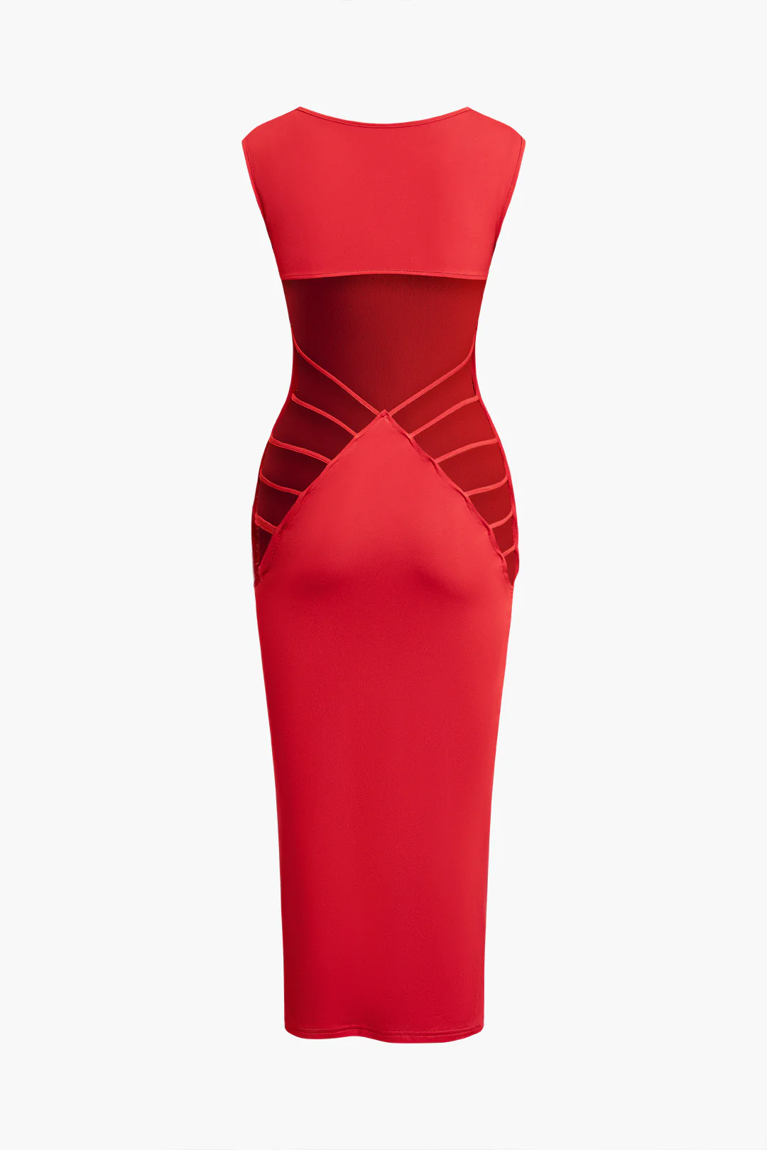 Backless Cut Out Sleeveless Maxi Dress - Flockneti
