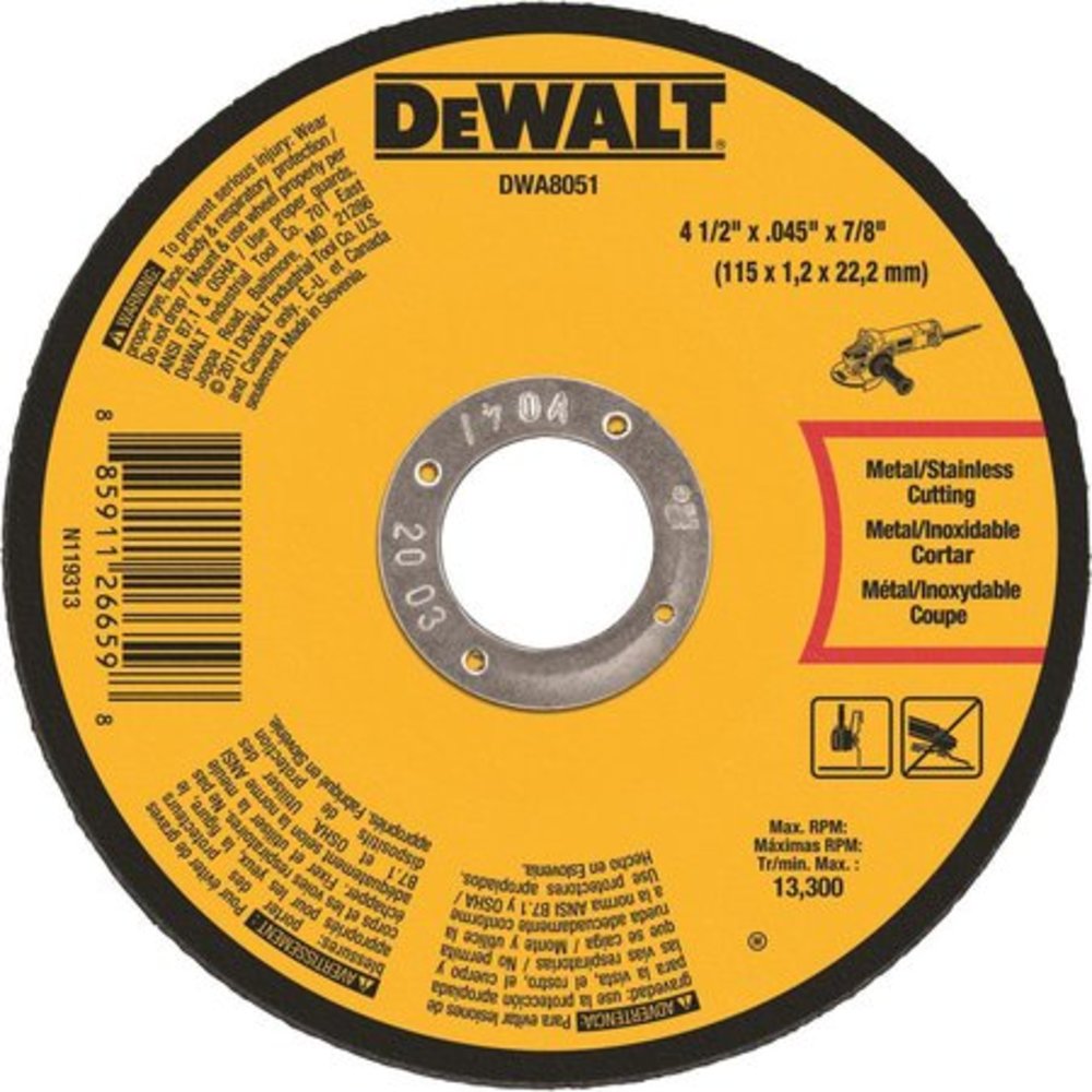 DEWALT 4-1/2″ x .045″ x 7/8″ Metal Cut-Off Wheel-10 pack - Flockneti