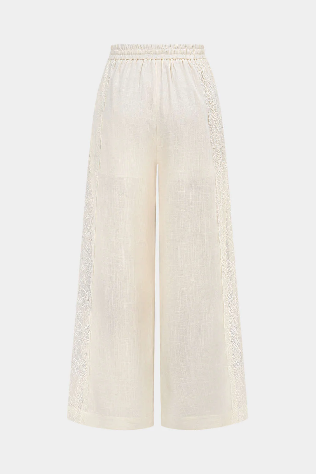 Lace Drawstring Wide Leg Pants - Flockneti